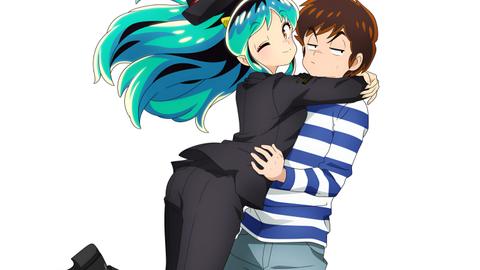 Lum et Ataru, étreinte tendre